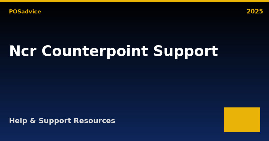 NCR Counterpoint Support & Contact (2025) – Get Help Now