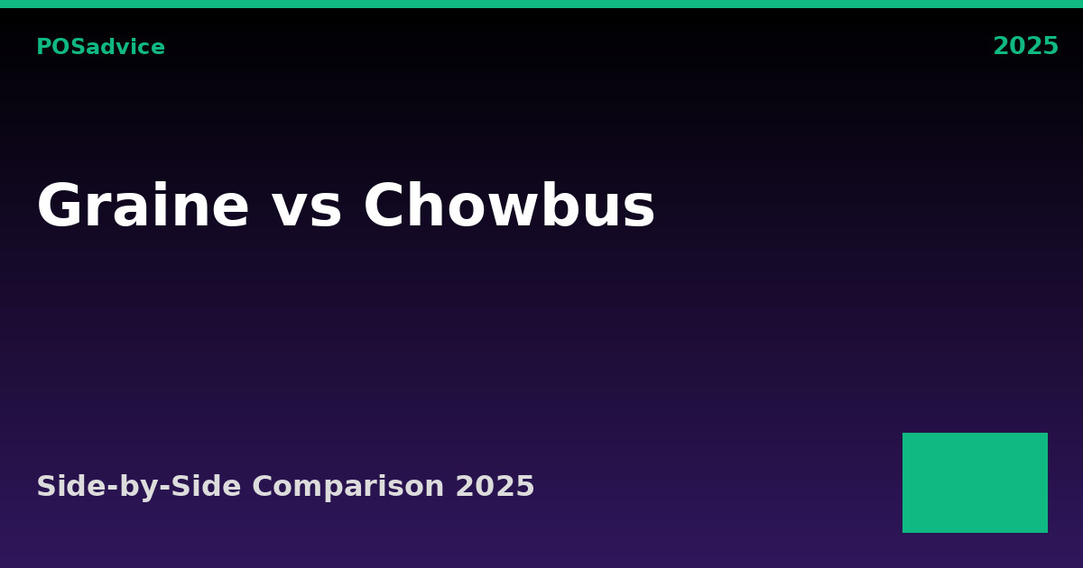 Graine POS vs Chowbus: Which POS Is Better? (2025)