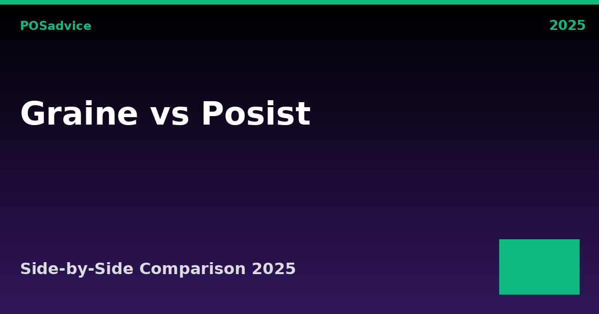 Graine POS vs POSist: Which POS Is Better? (2025)